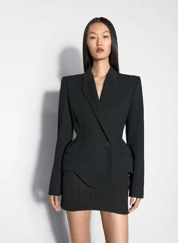 Year-End Clearance black mugler signature jacket