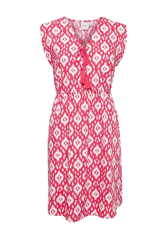 Can't Miss Ichi Margaux Cap Sleeve Dress, Carmine