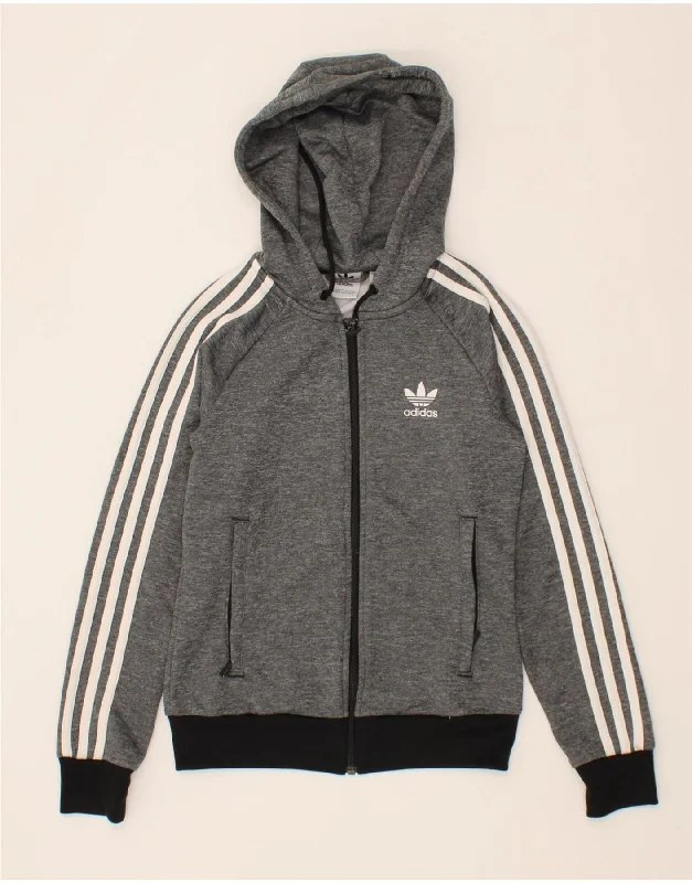 Limited Availability ADIDAS Womens Zip Hoodie Sweater UK 4 XS Grey Flecked Polyester Limited Availability ADIDAS Womens Zip Hoodie Sweater UK 4 XS Grey Flecked Polyester