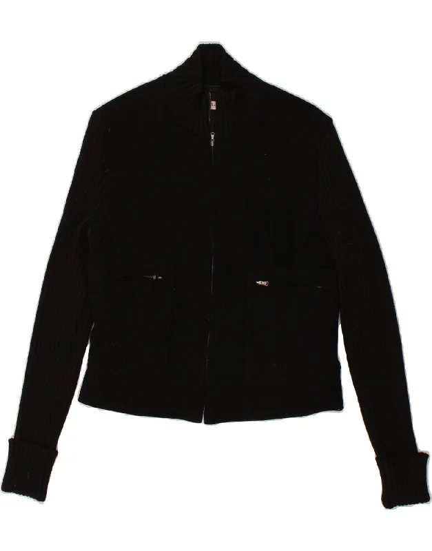 Big Discounts MAX & CO. Womens Crop Cardigan Sweater UK 10 Small Black Wool