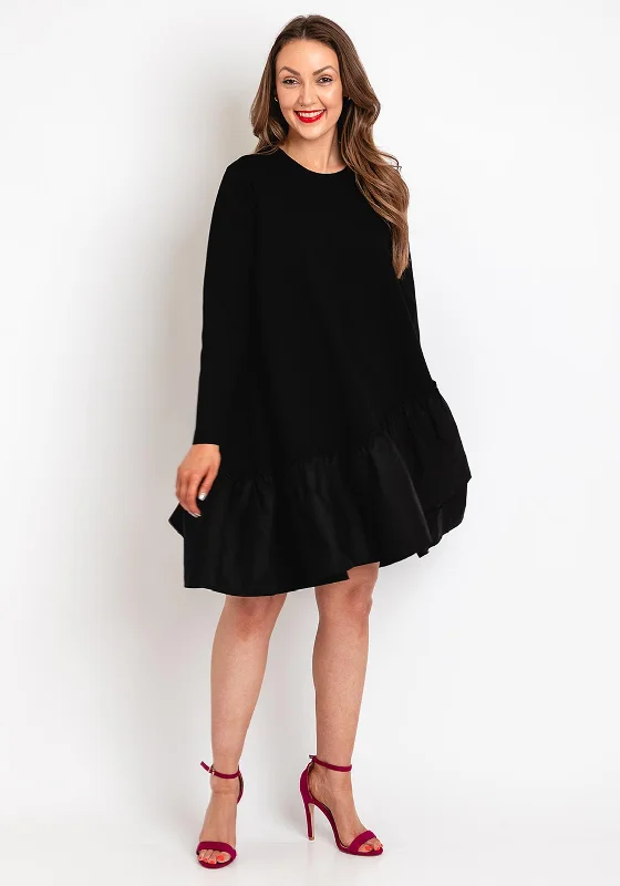 Limited Time Discount Masai Nell Frill Tiered Hem Smock Dress, Black