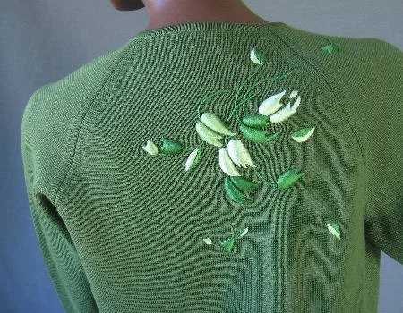 Early Bird Discount Women's 60s Elsie Tu Sweater Jac Cardigan Vintage Trapunto Embroidery Small VFG Green Early Bird Discount Women's 60s Elsie Tu Sweater Jac Cardigan Vintage Trapunto Embroidery Small VFG Green
