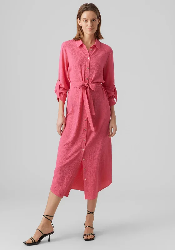 Anniversary Sale Vero Moda Cate Shirt Maxi Dress, Fuchsia