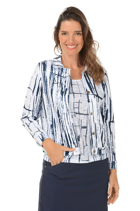 Huge Savings Sailor Sketch Two Piece Jacket Set
