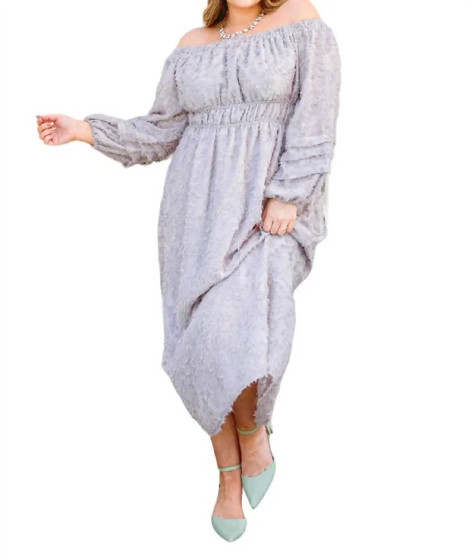 Final Clearance All Is Well Dress In Opal Gray