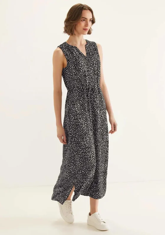 Incredible Offers Street One Abstract Print Sleeveless Maxi Dress, Black & White