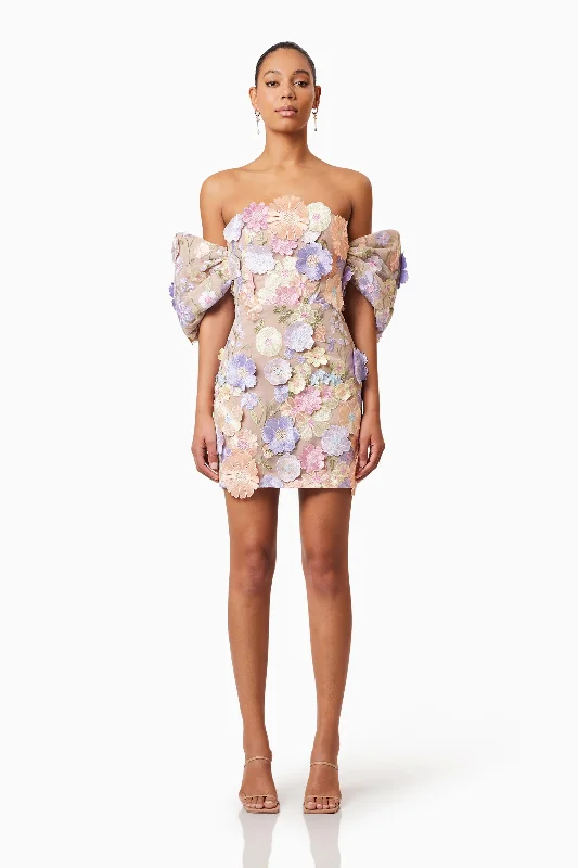Clearance Items Perry Embellished Mini Dress in Purple