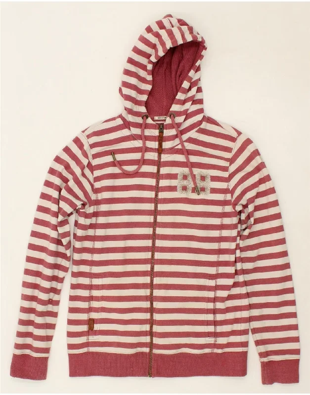 Final Sale FAT FACE Womens Heritage Zip Hoodie Sweater UK 14 Large Red Striped Cotton Final Sale FAT FACE Womens Heritage Zip Hoodie Sweater UK 14 Large Red Striped Cotton