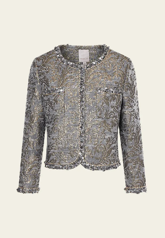 Special Buy Jacquard Pattern Cropped Jacket