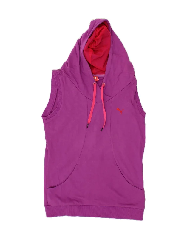 Year-End Sale PUMA Womens Sleeveless Hoodie Jumper UK 10 Small  Purple