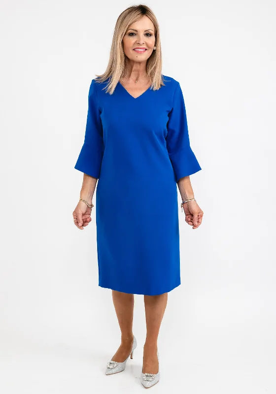 Overstock Sale Avalon Sophie Bell Sleeve Pencil Midi Dress, Royal Blue