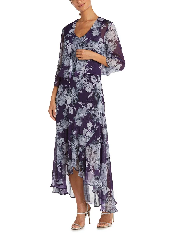 Amazing Deals Womens 2PCS Hi-Low Maxi Dress
