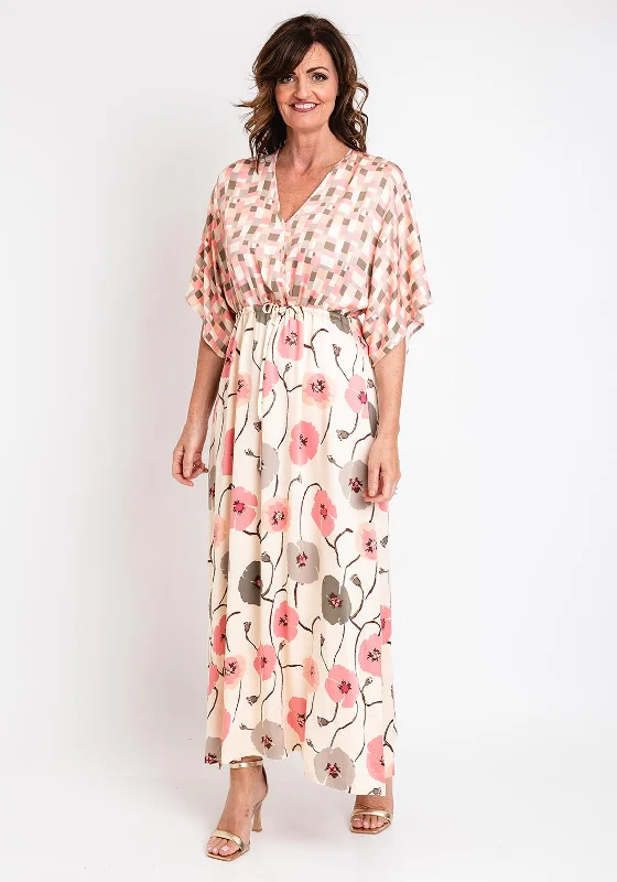 New Markdowns Costamani Jolene Drawstring Maxi Dress, Pink Multi