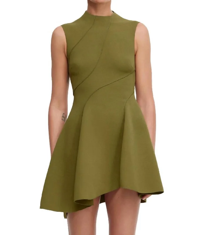 Can't Miss Rowe Mini Dress In Olive