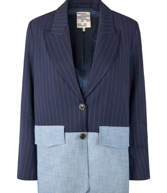 Barba Jacket In Seabornepinstripe