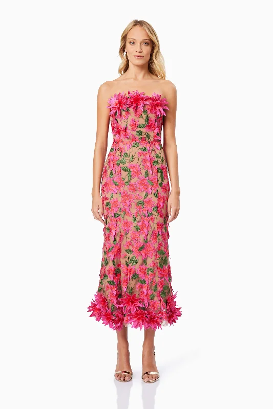 Final Markdown Valentina Midi Cocktail Dress in Pink