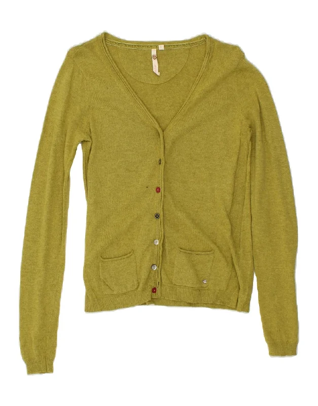 Shop and Save WHITE STUFF Womens Cardigan Sweater UK 10 Small Green Cotton