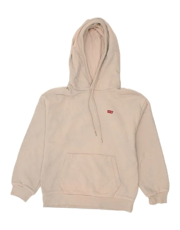 Crazy Deals LEVI'S Womens Hoodie Jumper UK 10 Small Grey Cotton