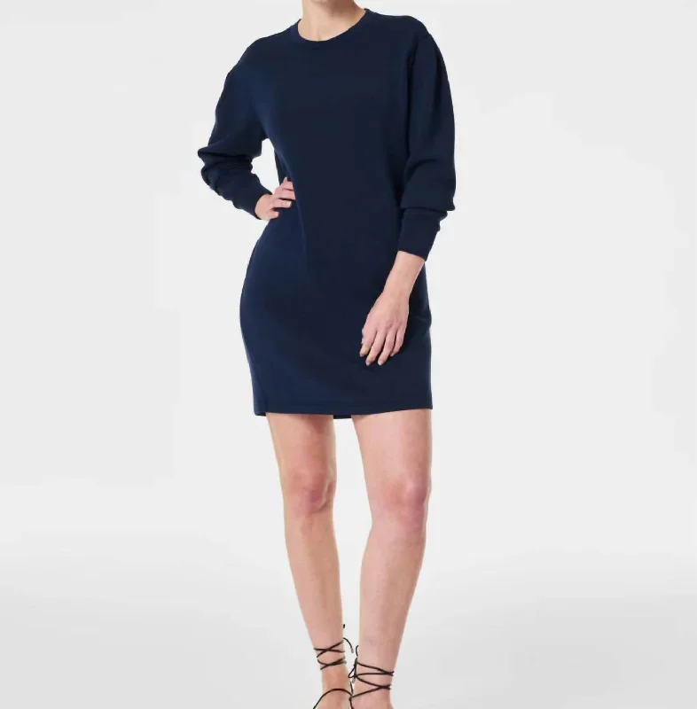 YEAR-End Sale Airessentials Crew Neck Dress In Timeless Navy