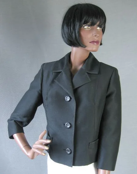 Today’s Deal Women's Handmacher Jacket 50s 60s Vintage Suit Braid Trim Chanel Style Medium VFG