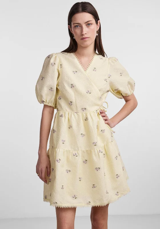 Today Only Y.A.S Cherisa Wrap Mini Dress, Yellow