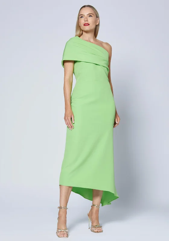 Bonus Savings Caroline Kilkenny Vickie Drape Shoulder Maxi Dress, Green