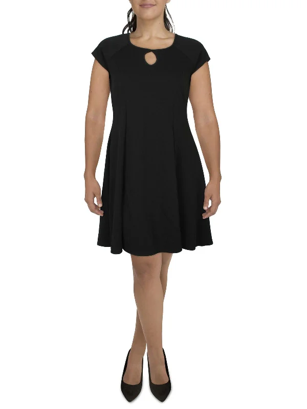 Deal Dash Plus Womens Solid Polyester Fit & Flare Dress