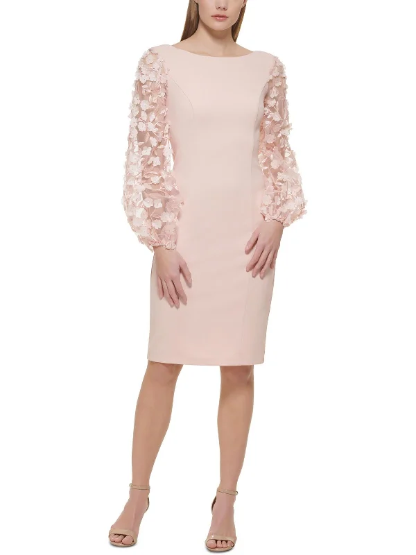Price Cut Womens Balloon Sleeves Sheath Cocktail and Party Dress