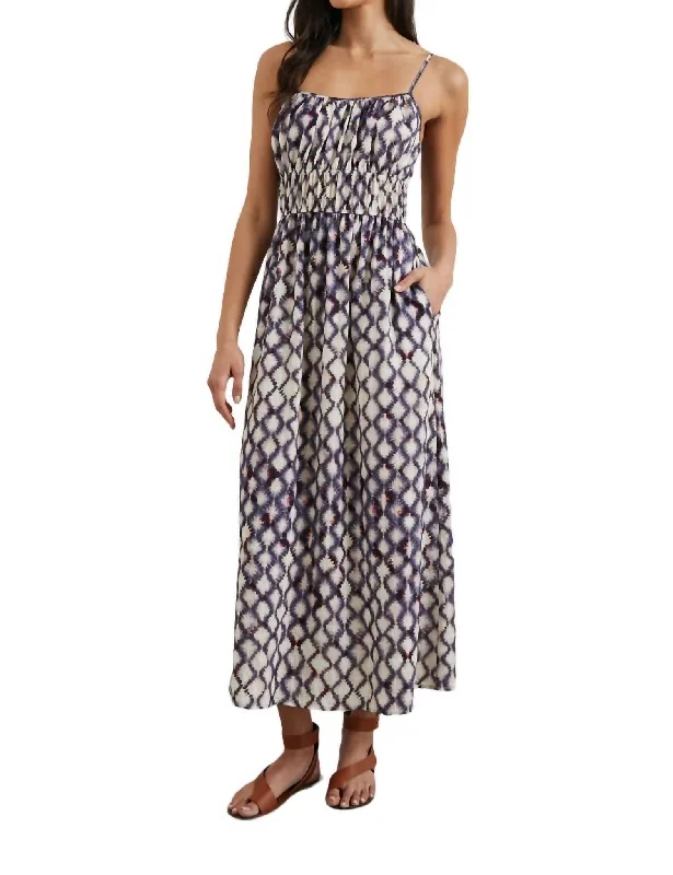 Instant Discount Fatima Dress In Iris Shibori