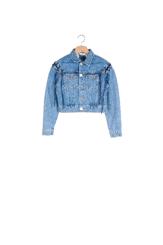 Exclusive Preview Veste en jean avec détails lacés