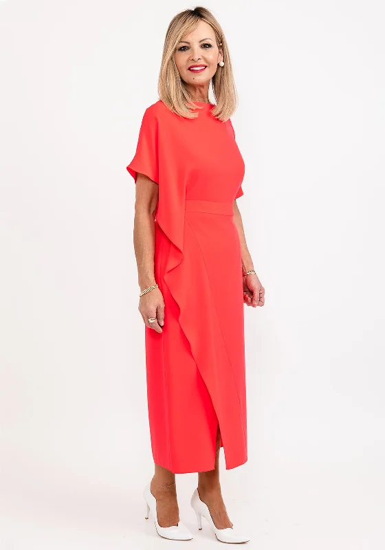 Weekend Special Ella Boo Drape Side Detail Maxi Dress, Red