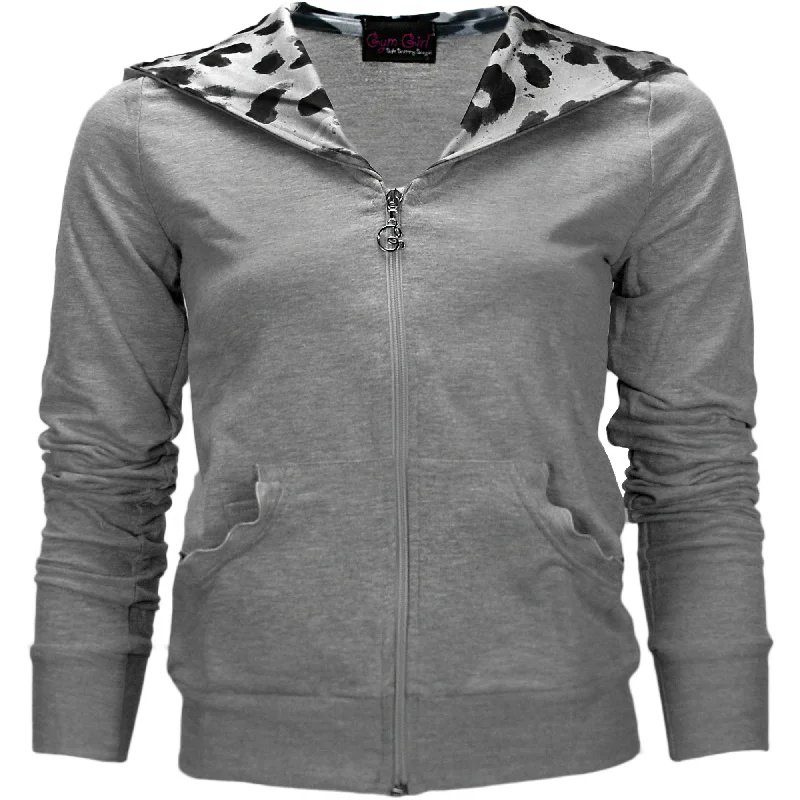 Zip-Front Hoodie in Grey