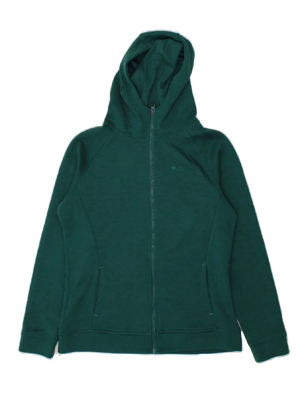 MOUNTAIN WAREHOUSE Womens Zip Hoodie Sweater UK 14 Large Green Polyester