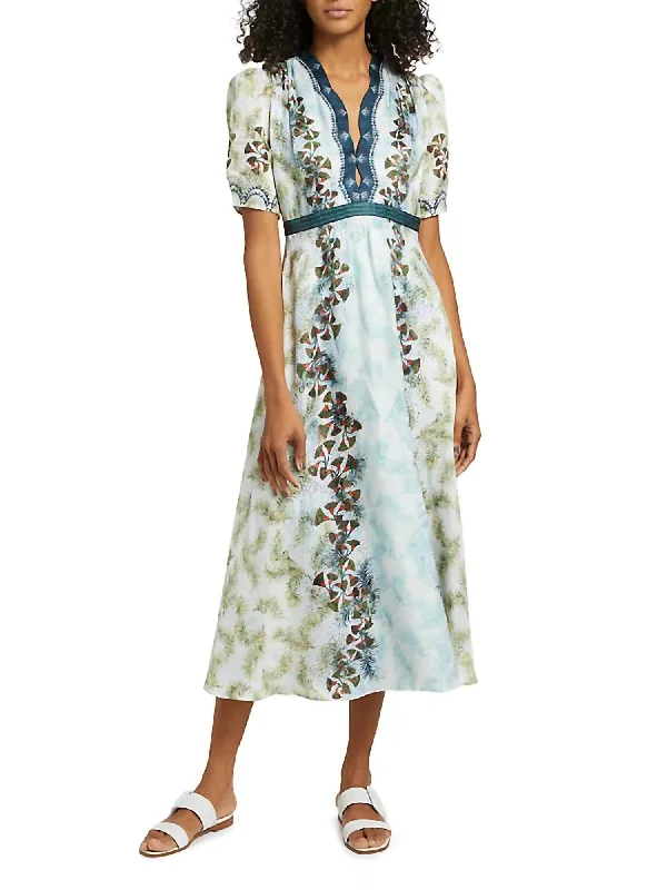 Deal Explosion Tabitha Midi Dress In Feather Papyrus
