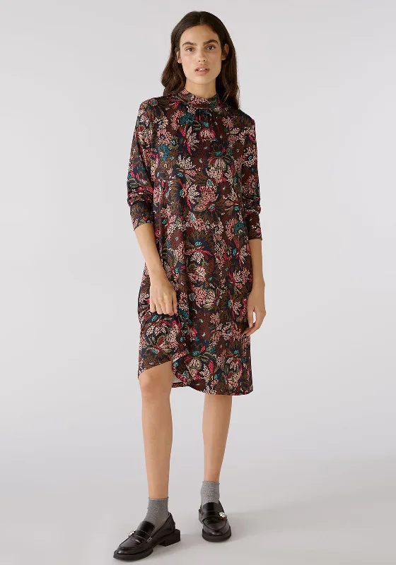 Final Sale OUI Leaf Print Smock Dress, Multi
