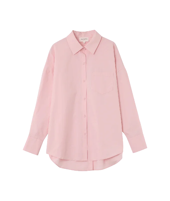 Exclusive Access Nesrine Oversized Cotton Shirt - Pink