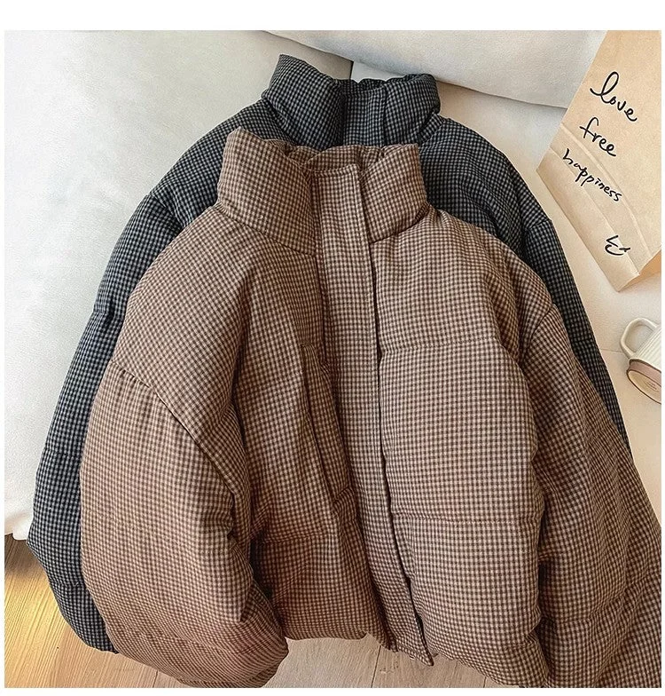 Weekend Deal Winter plaid jacket for women new jacket     S4926