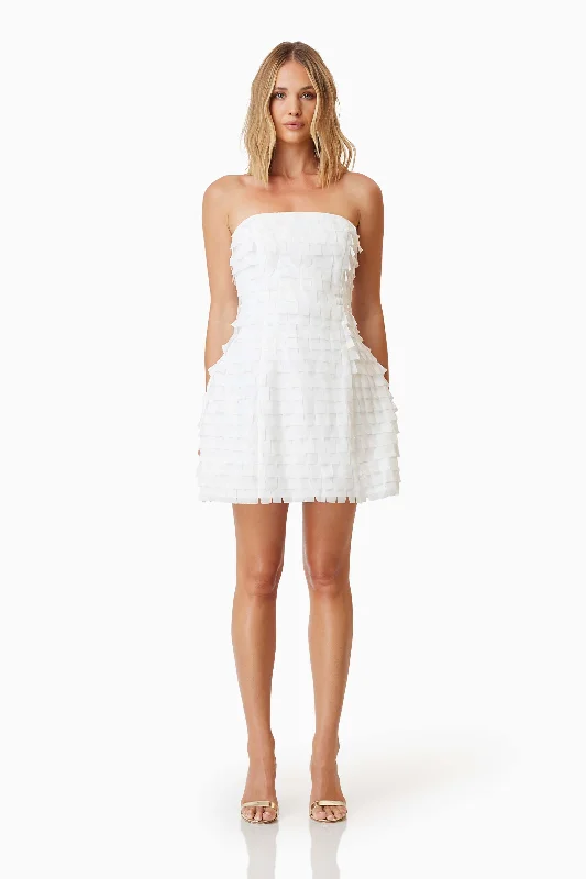 Value Deals Hailey Strapless Mini Party Dress In White