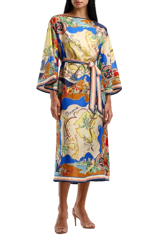 Special Discount Alight Midi Dress In Nautical Map
