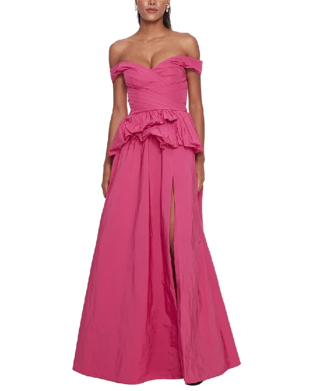 Steals and Deals Marchesa Notte Off-Shoulder Taffeta Ballgown