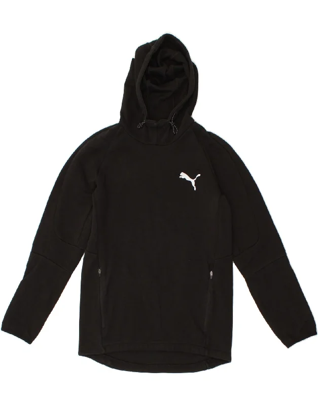 Sale Event PUMA Womens Hoodie Jumper UK 10 Small Black Cotton