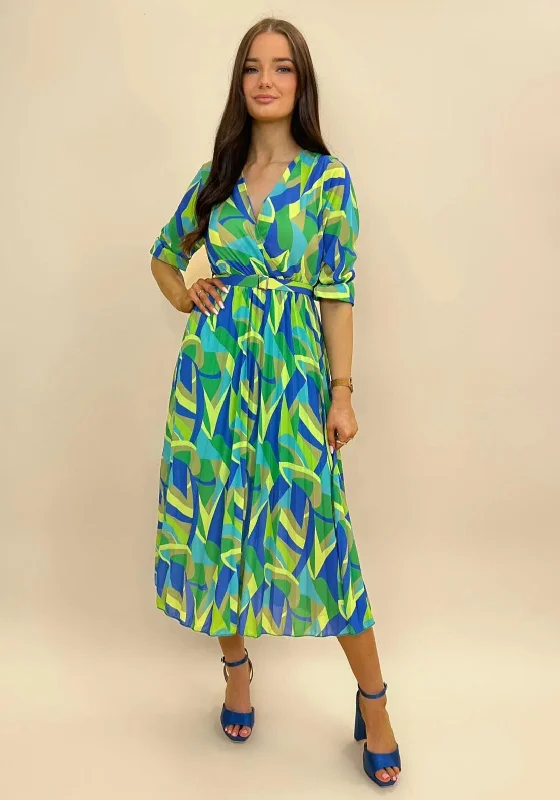 Final Clearance Kate & Pippa Positano Midi Dress, Green & Blue