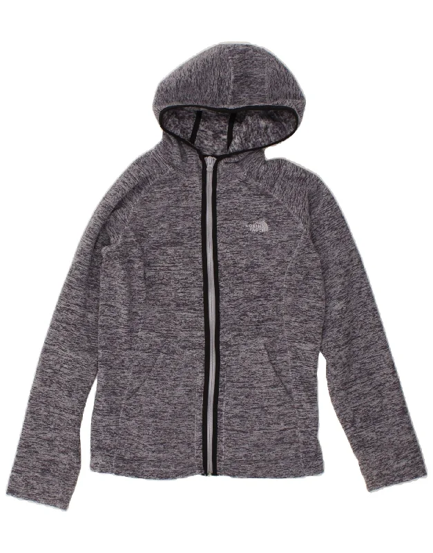 THE NORTH FACE Womens Zip Hoodie Sweater UK 12 Medium Grey