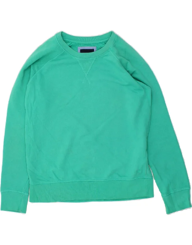 Factory Direct Sale CREW CLOTHING Womens Sweatshirt Jumper UK 12 Medium Green Cotton