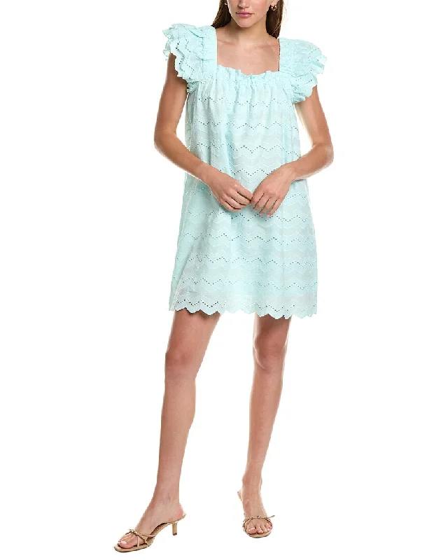 Discount Deals Sail to Sable Square Neck Scallop Mini Dress