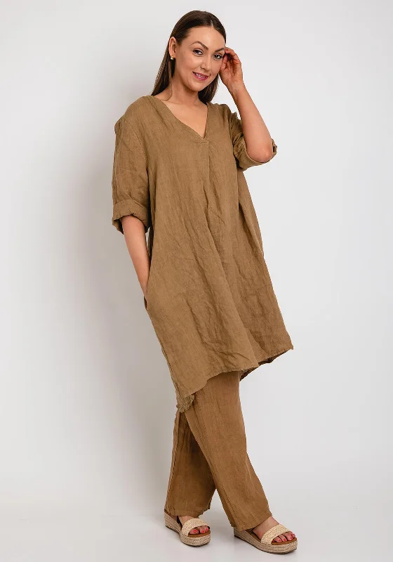 Savings Spectacular Serafina Collection One Size Tunic Dress, Taupe