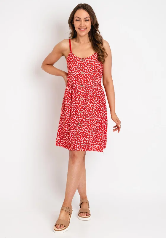 Savings Bonanza The Serafina Collection One Size Shamrock Print Dress, Red