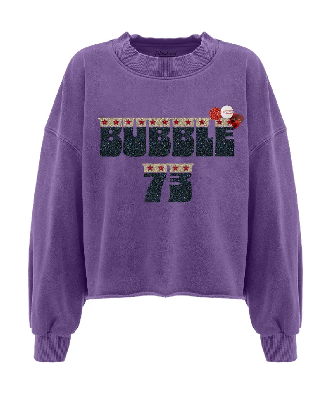 Sweatshirt crop porter grape "BUBBLE"