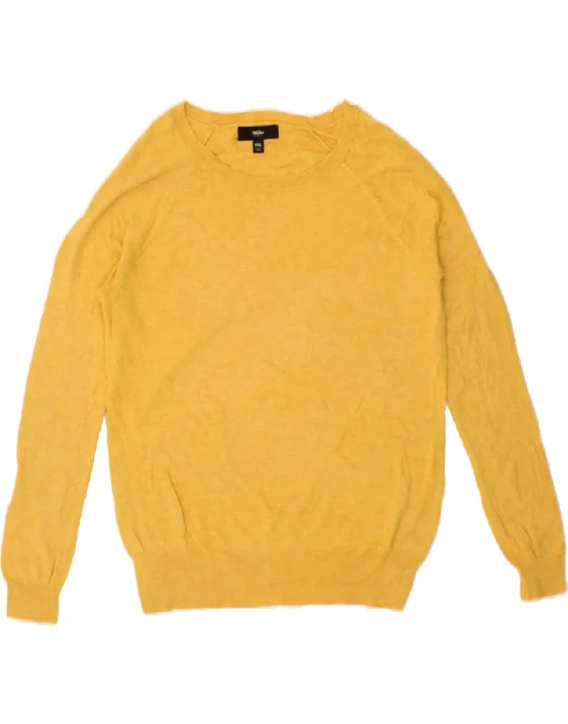 MOSSIMO Womens Boat Neck Jumper Sweater UK 20 2XL Yellow Nylon