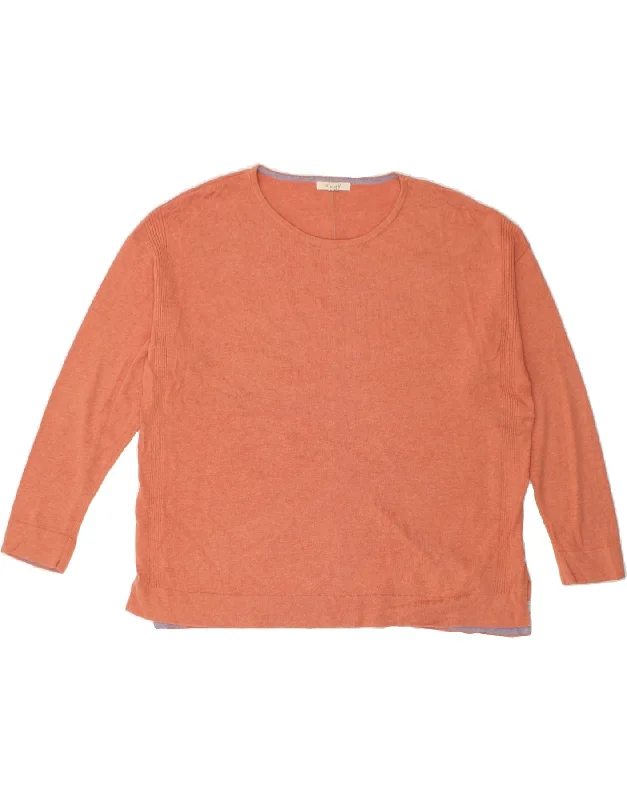 Great Bargains WHITE STUFF Womens Oversized Boat Neck Jumper Sweater UK 18 XL Orange
